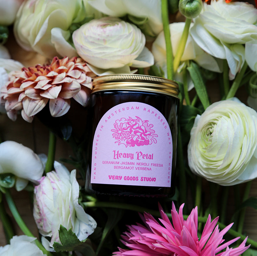Heavy Petal - Rapeseed Candle Mid Size 170ml 45-50 Hours