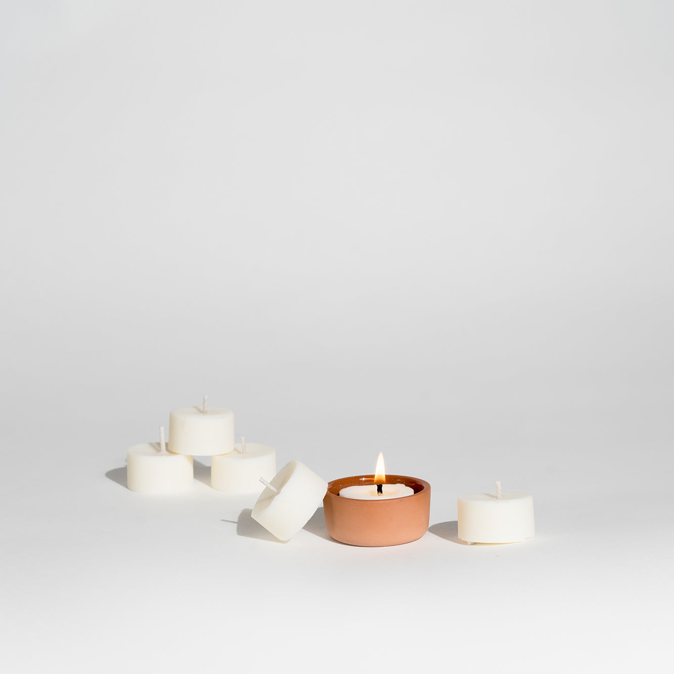 SADE Tealights & Terracotta Tealight Holder