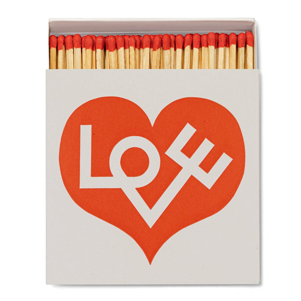 Archivist Luxury Matches - Love by Alexander Girard